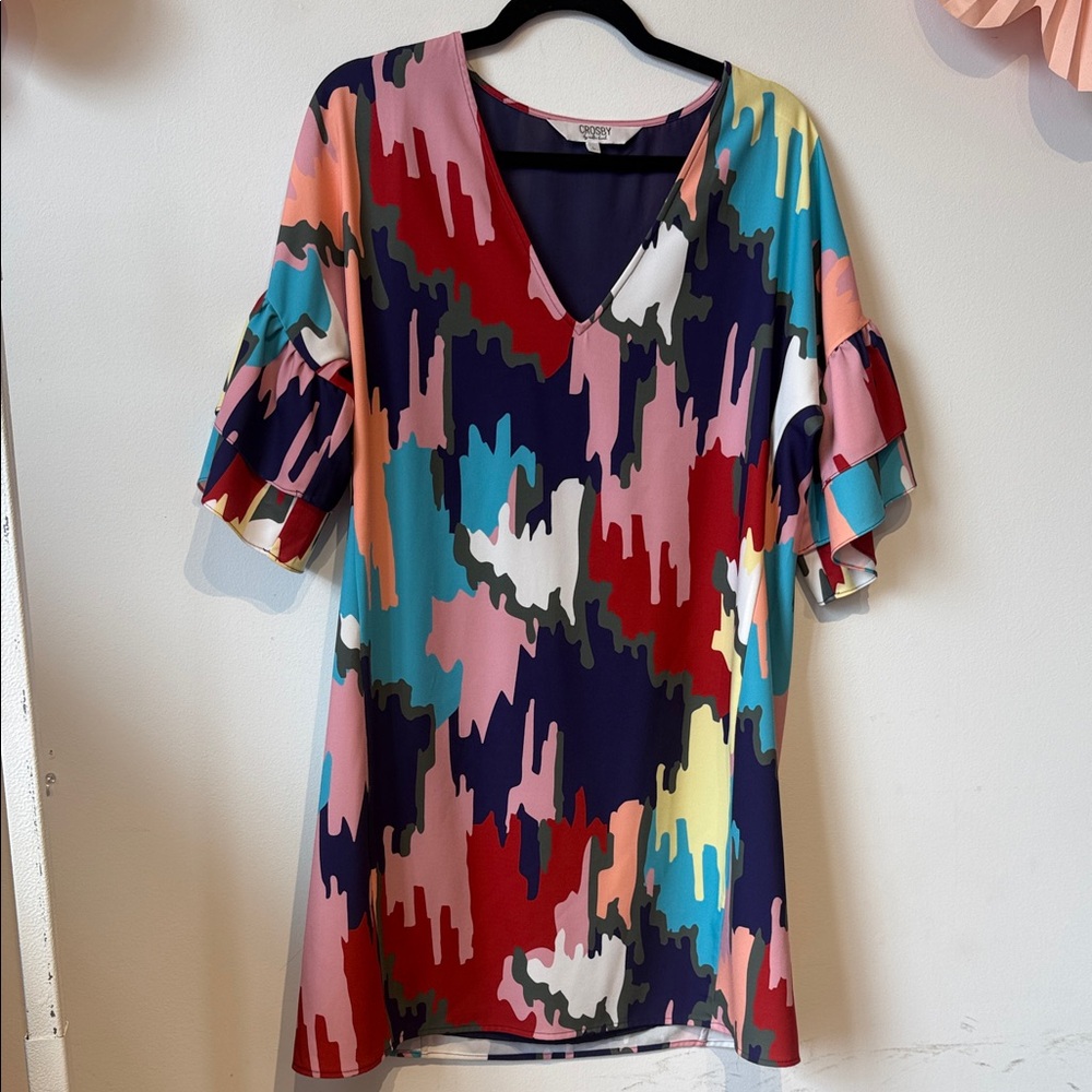Crosby Multicolor Abstract dress size large